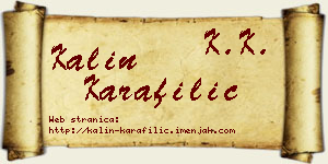 Kalin Karafilić vizit kartica